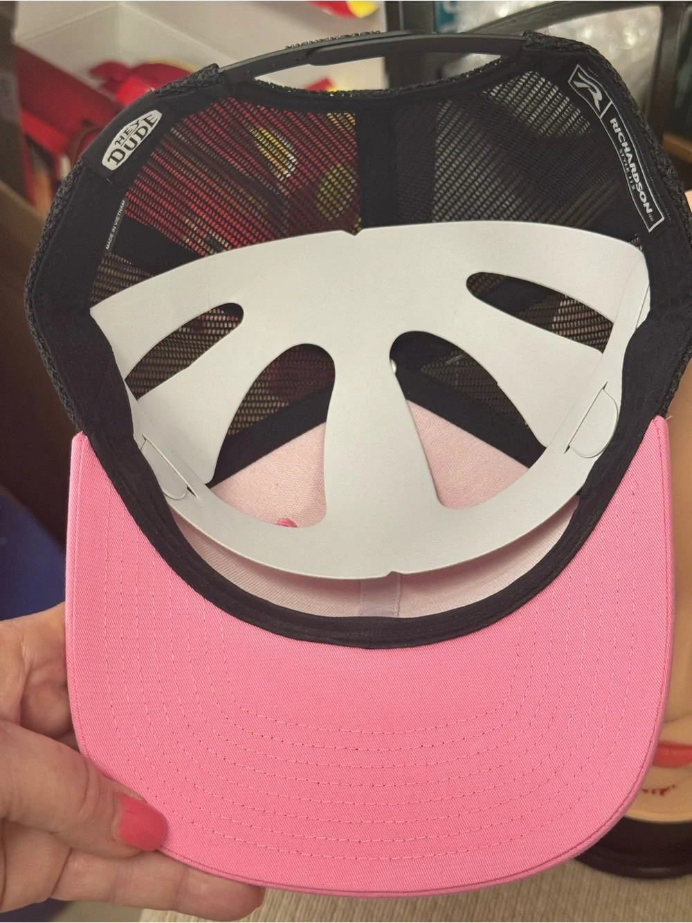 Hey Dude Pink Front Mesh Trucker Hat